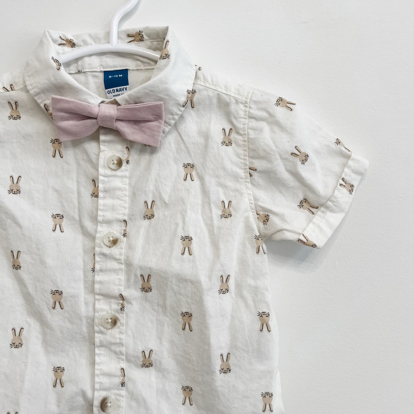 Old Navy Button Down Bunny Top (6-12)