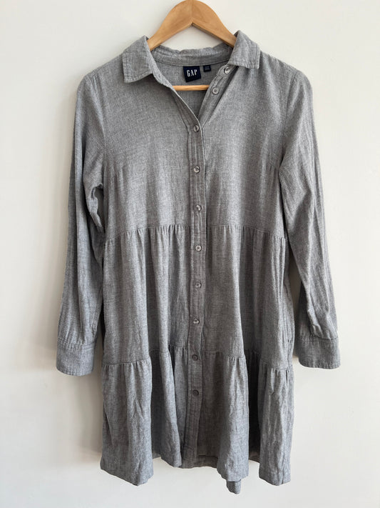 GAP Flannel Tiered Shirt Dress (XS)