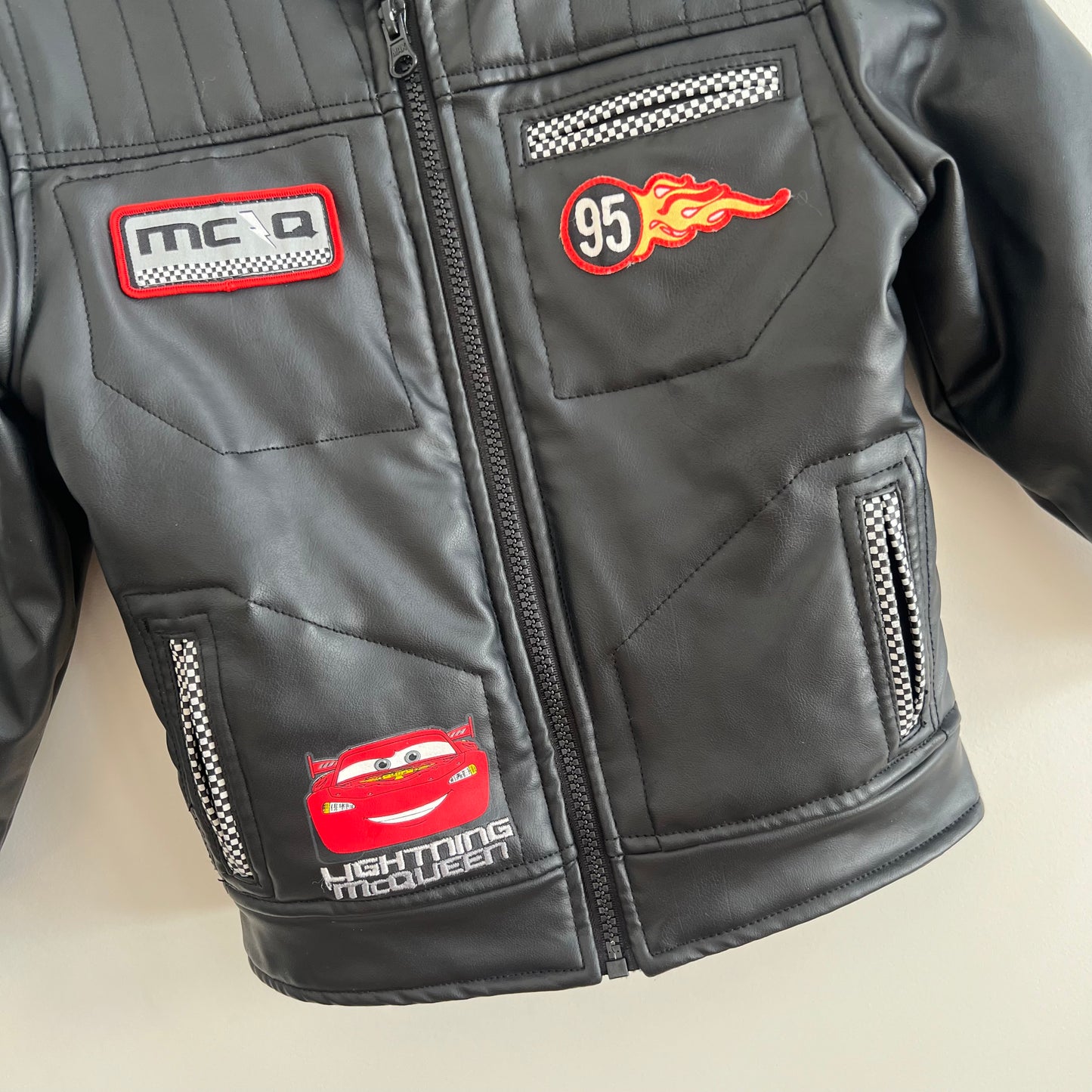 Cars Lightning McQueen Faux Leather Jacket (4T)