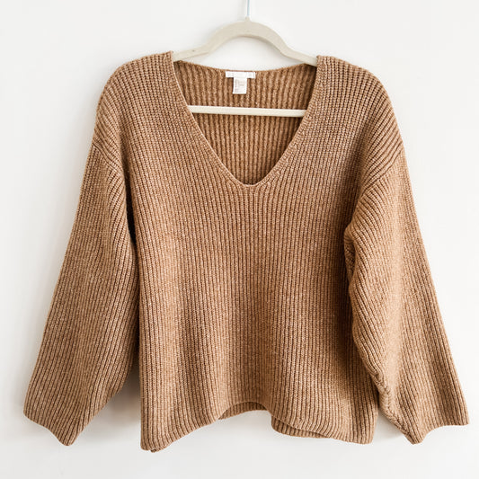 H&M Knit Lined V-Neck Sweater (L)